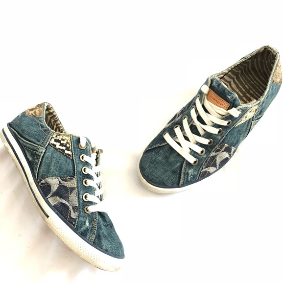 coach denim sneakers